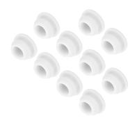 sourcing map 10pcs Silicone Snap in Locking Hole Plugs,8.5mm/0.3 Inch Mounting Diameter Narrow Groove Width 2mm Panel Seal Cover Round for Kitchen Bulkheads Waterproof Sealing Plugs White