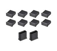 sourcing map 10pcs Silicone USB Cap Port Cover Anti Dust Protector 13mmx5mm for USB 2.0 Black