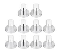sourcing map 10pcs Silver Guitar Effect Pedal Knob, 9/16" Plastic Insert Electric Guitar Knobs for Amplifier Guitar Bass Volume Control
