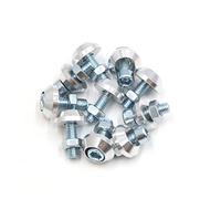 sourcing map 10pcs Silver Tone Scooter Motorcycle License Plate Bolts Screws