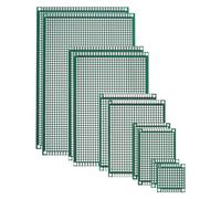 sourcing map 10Pcs Single Sided PCB Boards, FR-4 Fiberglass Printed Circuit Prototyping Board, Universal Prototype Kit for DIY, Soldering, Electronics, Green