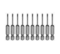 sourcing map 10pcs SL2.5 Magnetic Slotted Screwdriver Bits 2.5mm S2 Steel Flat Head Screwdriver Bit 1/4" Hex Shank Industrial Grade Screw Driver Drill Bits 50mm (2") Long for Screws