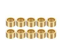 sourcing map 10Pcs Sleeve Bearings, 12mm Bore x 16mm OD x 10mm Length, Self-Lubricating Sintered Bronze Bushings