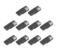 sourcing map 10Pcs Slide Top Tin Containers, Mini Metal Empty Tins Box with Sliding Lids, 3.1"x2"x0.6" Rectangular Storage Organizers for Lip Balm, Solid Perfume, Small Items, Black