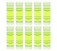 sourcing map 10pcs Small Cylindrical Bubble Level Vials 10x30mm PMMA Mini Horizontal Bubble Spirit Level Measuring Layout Tools for RV TV Picture Frame Hanging Tool Leveler