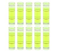sourcing map 10pcs Small Cylindrical Bubble Level Vials 10x35mm PMMA Mini Horizontal Bubble Spirit Level Measuring Layout Tools for RV TV Picture Frame Hanging Tool Leveler