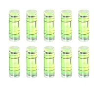 sourcing map 10pcs Small Cylindrical Bubble Level Vials 23x8mm PMMA Mini Horizontal Bubble Spirit Level Measuring Layout Tools for RV TV Picture Frame Hanging Tool Leveler