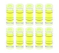 sourcing map 10pcs Small Cylindrical Bubble Level Vials 7x18mm PMMA Mini Horizontal Bubble Spirit Level Measuring Layout Tools for RV TV Picture Frame Hanging Tool Leveler