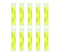 sourcing map 10pcs Small Cylindrical Bubble Level Vials 9x50mm PMMA Mini Horizontal Bubble Spirit Level Measuring Layout Tools for RV TV Picture Frame Hanging Tool Leveler