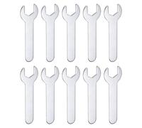 sourcing map 10pcs Small Wrench Open End Wrench 12x70x2mm Metric U-Shaped Single Open Ended Spanner Super Thin Small Flat Head Galvanizing Wrench for Automotive Repair Furniture Assembly