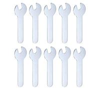 sourcing map 10pcs Small Wrench Open End Wrench 7x66x1.5mm Metric U-Shaped Single Open Ended Spanner Super Thin Small Flat Head Galvanizing Wrench for Automotive Repair Furniture Assembly