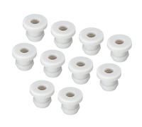 sourcing map 10Pcs Snap Rubber Grommet Hole Plug Mount Dia 6.5mm ID 4mm H 9mm Seal Anti-Scratch for Electrical Box Cable Pipe Grey