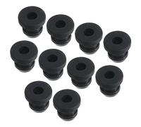sourcing map 10Pcs Snap Rubber Grommet Hole Plug Mount Dia 6.5mm ID 4mm H 9mm Seal Anti-Scratch for Electrical Box Cable Pipe Black