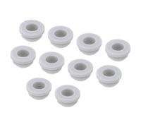 sourcing map 10Pcs Snap Rubber Grommet Plug Mount Dia 10.5mm ID 7.5mm Narrow Groove Width 2mm Seal Anti-Scratch for Electrical Box Cable Pipes Grey