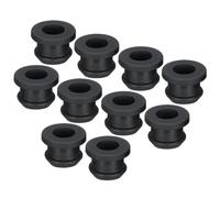 sourcing map 10Pcs Snap Rubber Grommet Plug Mount Dia 10.5mm ID 7.5mm Seal Anti-Scratch for Electrical Box Cable Pipe Black