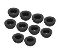sourcing map 10Pcs Snap Rubber Grommet Plug Mount Dia 12mm ID 9mm Narrow Groove Width 2mm Seal Anti-Scratch for Electrical Box Cable Pipes Black