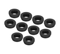 sourcing map 10Pcs Snap Rubber Grommet Plug Mount Dia 14mm ID 10.5mm Narrow Groove Width 2mm Seal Anti-Scratch for Electrical Box Cable Pipes Black