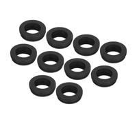 sourcing map 10Pcs Snap Rubber Grommet Plug Mount Dia 17mm ID 13mm Narrow Groove Width 2mm Seal Anti-Scratch for Electrical Box Cable Pipes Black