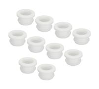 sourcing map 10Pcs Snap Rubber Grommet Plug Mount Dia 19mm ID 15mm Seal Anti-Scratch for Electrical Box Cable Pipe White