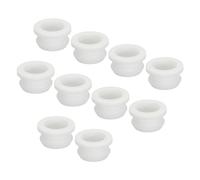 sourcing map 10Pcs Snap Rubber Grommet Plug Mount Dia 20mm ID 16mm Seal Anti-Scratch for Electrical Box Cable Pipe White