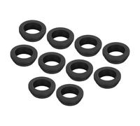 sourcing map 10Pcs Snap Rubber Grommet Plug Mount Dia 25mm ID 20mm Narrow Groove Width 2.5mm Seal Anti-Scratch for Electrical Box Cable Pipes Black