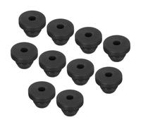 sourcing map 10Pcs Snap Rubber Grommet Plug Mount Dia 5mm ID 2.5mm Narrow Groove Width 1.5mm Seal Anti-Scratch for Electrical Box Cable Pipes Black