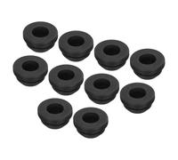 sourcing map 10Pcs Snap Rubber Grommet Plug Mount Dia 9.5mm ID 6.5mm Narrow Groove Width 2mm Seal Anti-Scratch for Electrical Box Cable Pipes Black