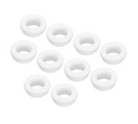 sourcing map 10Pcs Snap Silicone Rubber Grommet Plug Mount Dia 14mm ID 10.5mm Narrow Groove Width 2mm Seal Anti-Scratch Sleeves for Electrical Box Cable Pipes White