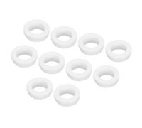 sourcing map 10Pcs Snap Silicone Rubber Grommet Plug Mount Dia 17mm ID 13mm Narrow Groove Width 2mm Seal Anti-Scratch Sleeves for Electrical Box Cable Pipes White