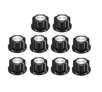 sourcing map 10Pcs Speaker Control Knob Power Amplifier Knob 23mm Dia. Rotary Knobs for 6mm Dia. Shaft Potentiometer