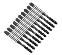 sourcing map 10pcs Spiral Flute Thread Taps M4 x 0.7 H2 Metric Machine Threading Tap Bit, Nitrided Coated Screw Tapping Repair Tool, M2 High-Speed Steel (HSS6542)