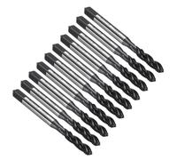 sourcing map 10pcs Spiral Flute Thread Taps M5 x 0.8 H2 Metric Machine Threading Tap Bit, Nitrided Coated Screw Tapping Repair Tool, M2 High-Speed Steel (HSS6542)
