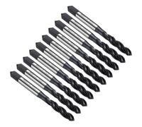 sourcing map 10pcs Spiral Flute Thread Taps M6 x 1 H2 Metric Machine Threading Tap Bit, Nitrided Coated Screw Tapping Repair Tool, M2 High-Speed Steel (HSS6542)