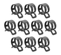 sourcing map 10pcs Spring Band Type Hose Clamps 19mm Fuel Line Hose Spring Clip Silicone Vacuum Hose Pipe Clamp Low Pressure Tube Clip Fastener, Black