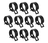 sourcing map 10pcs Spring Band Type Hose Clamps 25mm Fuel Line Hose Spring Clip Silicone Vacuum Hose Pipe Clamp Low Pressure Tube Clip Fastener, Black