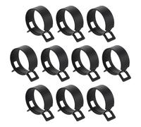 sourcing map 10pcs Spring Band Type Hose Clamps 26mm Fuel Line Hose Spring Clip Silicone Vacuum Hose Pipe Clamp Low Pressure Tube Clip Fastener, Black