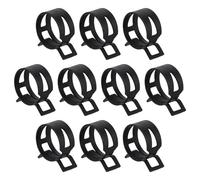 sourcing map 10pcs Spring Band Type Hose Clamps 27mm Fuel Line Hose Spring Clip Silicone Vacuum Hose Pipe Clamp Low Pressure Tube Clip Fastener, Black