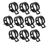 sourcing map 10pcs Spring Band Type Hose Clamps 28mm Fuel Line Hose Spring Clip Silicone Vacuum Hose Pipe Clamp Low Pressure Tube Clip Fastener, Black