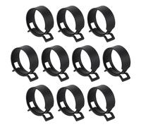 sourcing map 10pcs Spring Band Type Hose Clamps 34mm Fuel Line Hose Spring Clip Silicone Vacuum Hose Pipe Clamp Low Pressure Tube Clip Fastener, Black