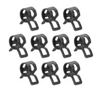 sourcing map 10pcs Spring Band Type Hose Clamps 7mm Fuel Line Hose Spring Clip Silicone Vacuum Hose Pipe Clamp Low Pressure Tube Clip Fastener, Black