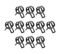 sourcing map 10pcs Spring Band Type Hose Clamps 8mm Fuel Line Hose Spring Clip Silicone Vacuum Hose Pipe Clamp Low Pressure Tube Clip Fastener, Black