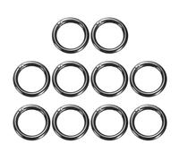sourcing map 10pcs Spring O Ring Clip, Metal Spring Clasp Key Ring, 34mm / 1 5/16-inch Round Keychain Snap Buckle Accessories for Purse Shoulder Bag Lanyard Leather DIY Crafts, Gunmetal