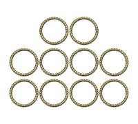 sourcing map 10Pcs Spring O Rings 1 1/2" Round Trigger Metal Snap Hook Circle Bronze Key Ring Clip Keychain for Bags Handbag Purses Keyring