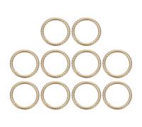 sourcing map 10Pcs Spring O Rings 1 1/2" Round Trigger Metal Snap Hook Circle Gold Key Ring Clip Keychain for Bags Handbag Purses Keyring