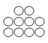 sourcing map 10Pcs Spring O Rings 1 1/2" Round Trigger Metal Snap Hook Circle Gunmetal Key Ring Clip Keychain for Bags Handbag Purses Keyring