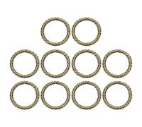sourcing map 10Pcs Spring O Rings 1 1/4" Round Trigger Metal Snap Hook Circle Bronze Key Ring Clip Keychain for Bags Handbag Purses Keyring