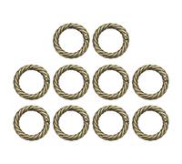 sourcing map 10Pcs Spring O Rings 3/4" Round Trigger Metal Snap Hook Circle Bronze Key Ring Clip Keychain for Bags Handbag Purses Keyring