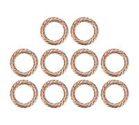 sourcing map 10Pcs Spring O Rings 3/4" Round Trigger Metal Snap Hook Circle Rose Gold Key Ring Clip Keychain for Bags Handbag Purses Keyring
