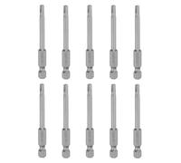 sourcing map 10Pcs SQ2 Square Head Screwdriver Bits 1/4 Inch Hex Shank 65mm Long S2 Steel with Magnetic for Power Screwdriver Drill Impact Driver