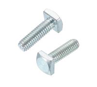 sourcing map 10Pcs Square Head Bolts, 5/16-18x1" Zinc-Plated Carbon Steel Square Machine Screws, T-Bolt for Machinery Railroad Electrical Connections